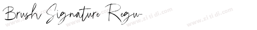 Brush Signature Regu字体转换